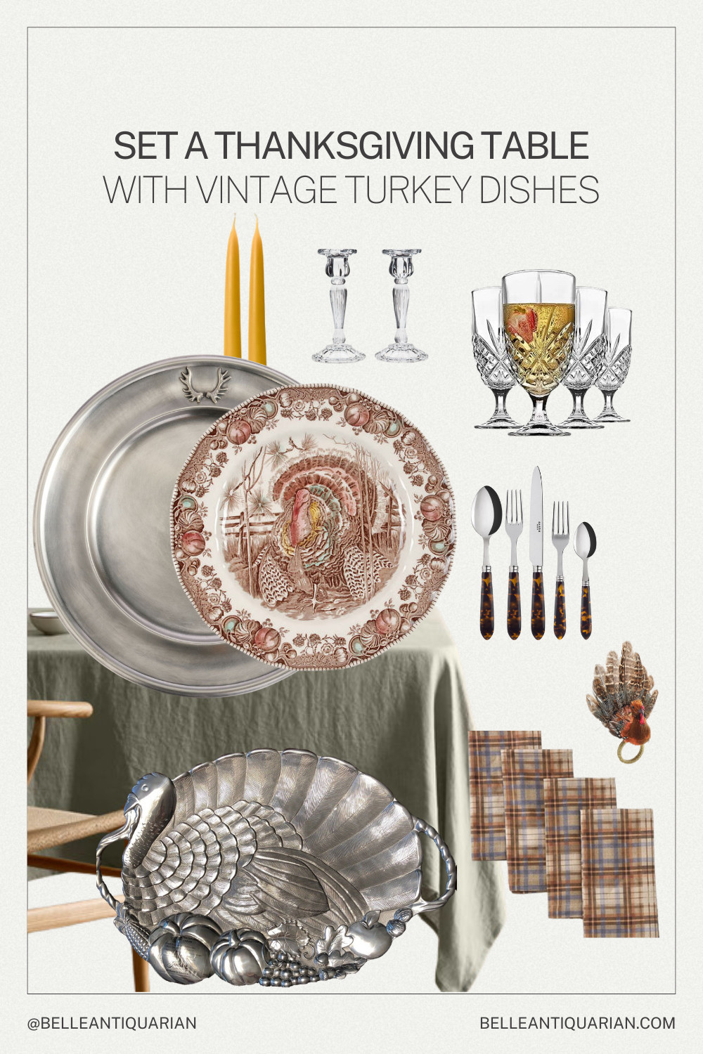 Set a Thanksgiving Table with Vintage Charm
Classic Johnson Brothers His Majesty turkey plates meet warm amber glassware and timeless pewter. I’ve saved every piece — from the silver turkey bowl to the plaid napkins — so you can recreate the look for your own family table.

Tap to shop each item and make your Thanksgiving table feel beautifully collected. 

 #LTKHoliday #LTKSeasonal #LTKHome