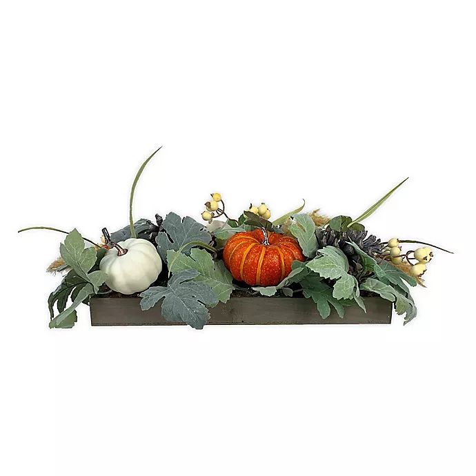 Bee & Willow™ Home 5-Inch Pumpkin/Berry Centerpiece Decoration in Sage/Orange | Bed Bath & Beyond