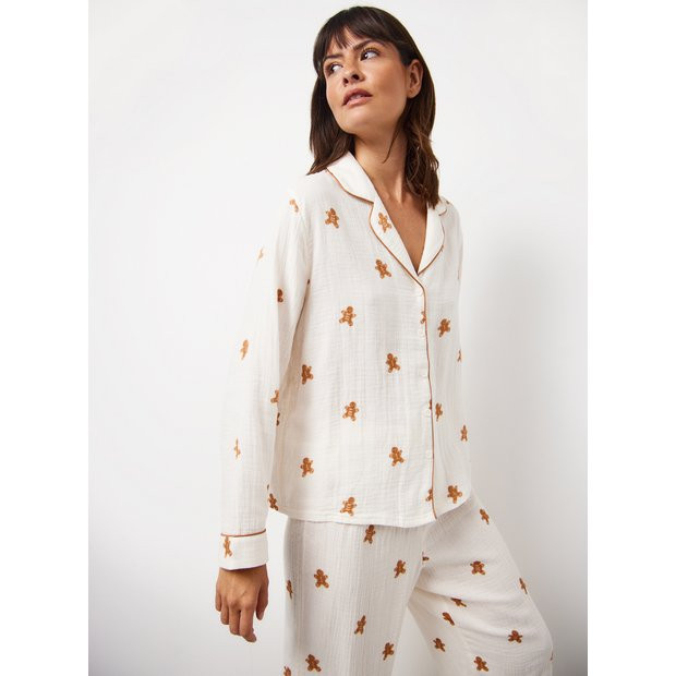 Christmas Gingerbread Double Cloth Traditional Pyjamas XXL | Tu Clothing