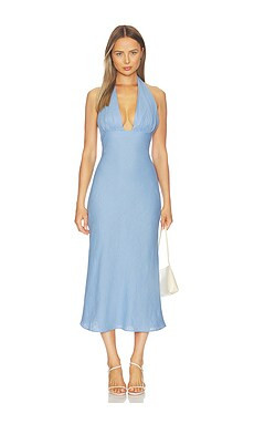 FAITHFULL THE BRAND Marita Midi Dress in Sky Blue from Revolve.com | Revolve Clothing (Global)