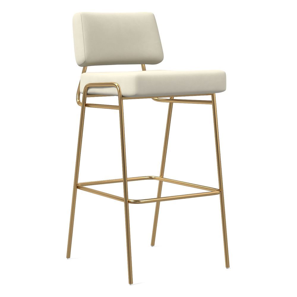 Wire Frame Leather Bar & Counter Stools | West Elm (US)