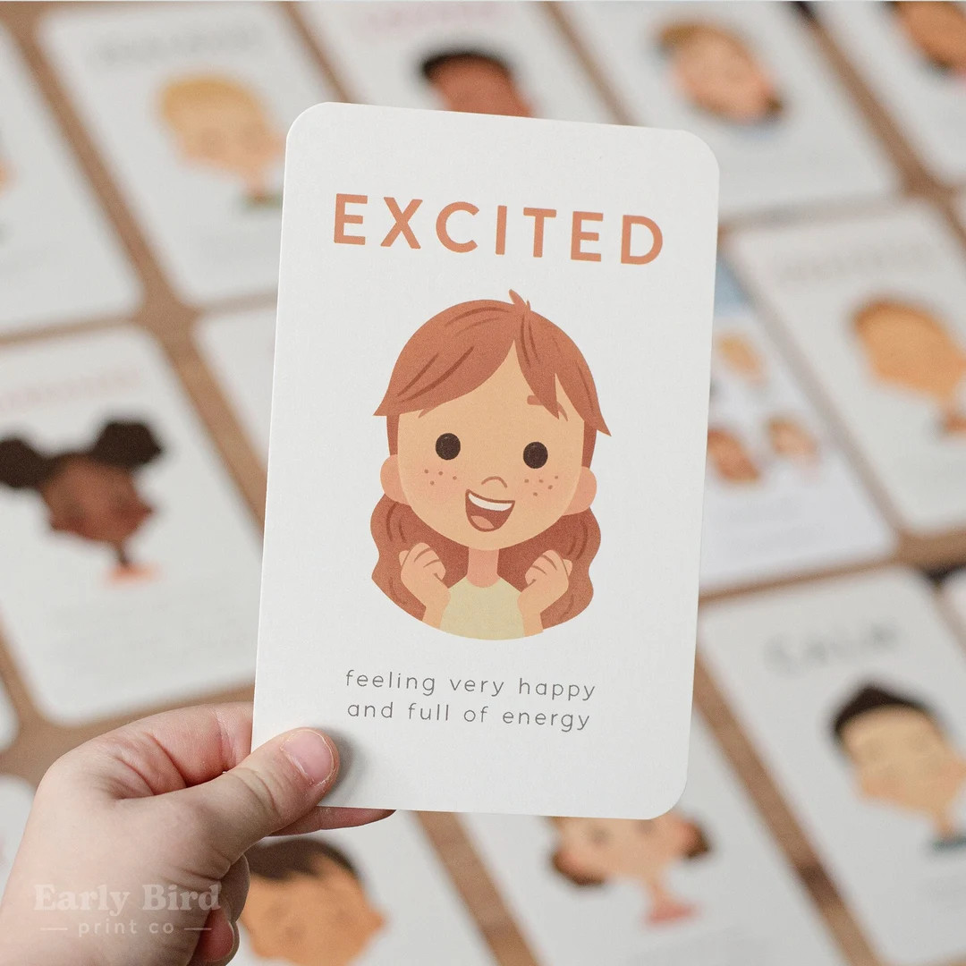 Feelings Flashcards, Emotions and Calming Techniques Chart, Montessori Flashcards, Calming Corner... | Etsy (US)