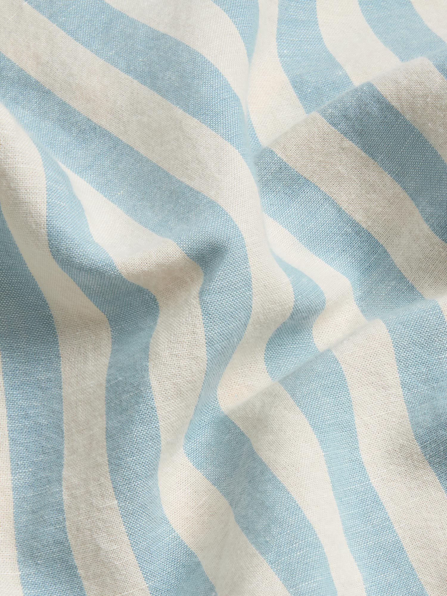 Coastal Blue Pembroke Stripe Linen Blend Pillowcase (Pair) | Piglet