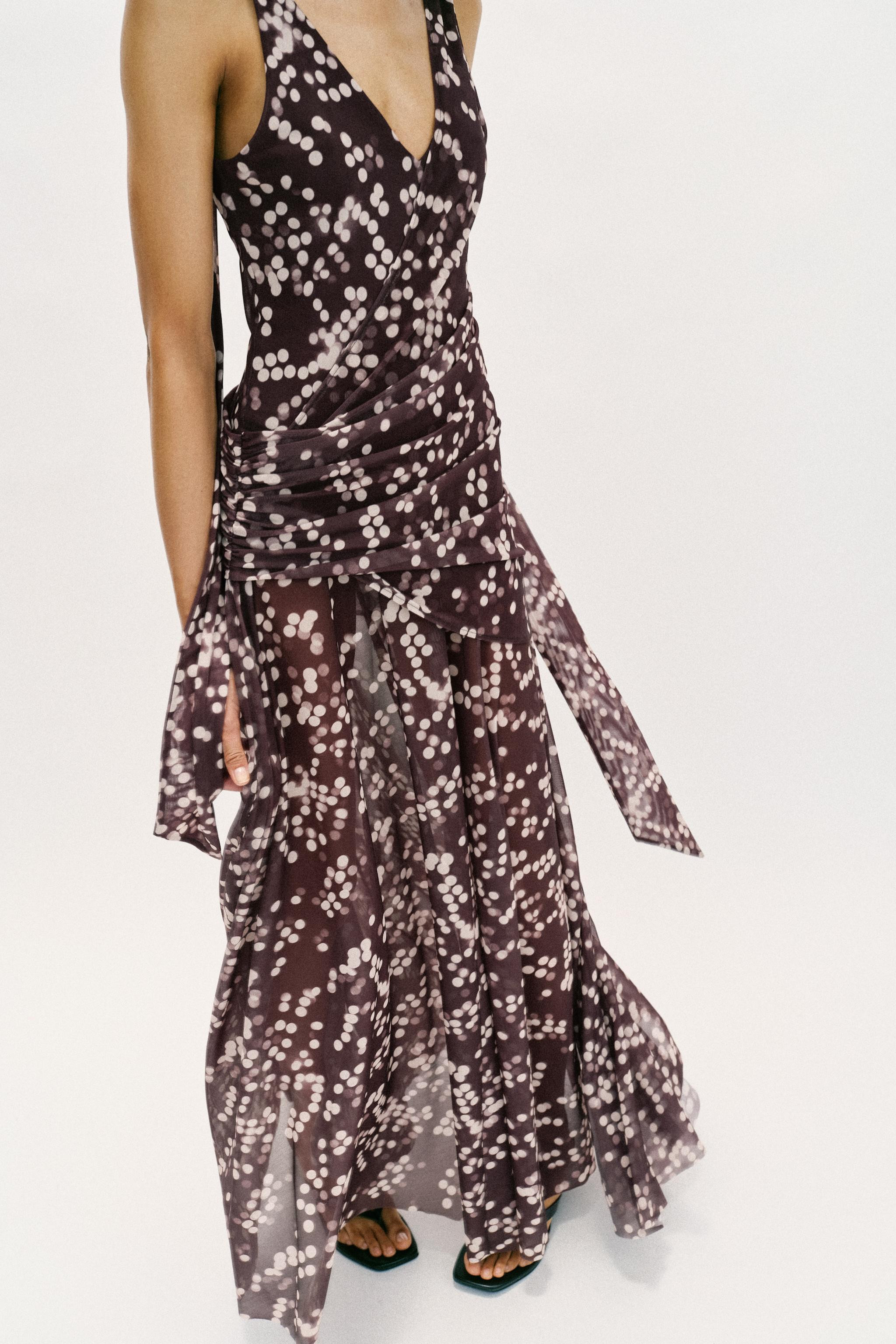 LONG TULLE POLKA DOT DRESS | Zara Canada