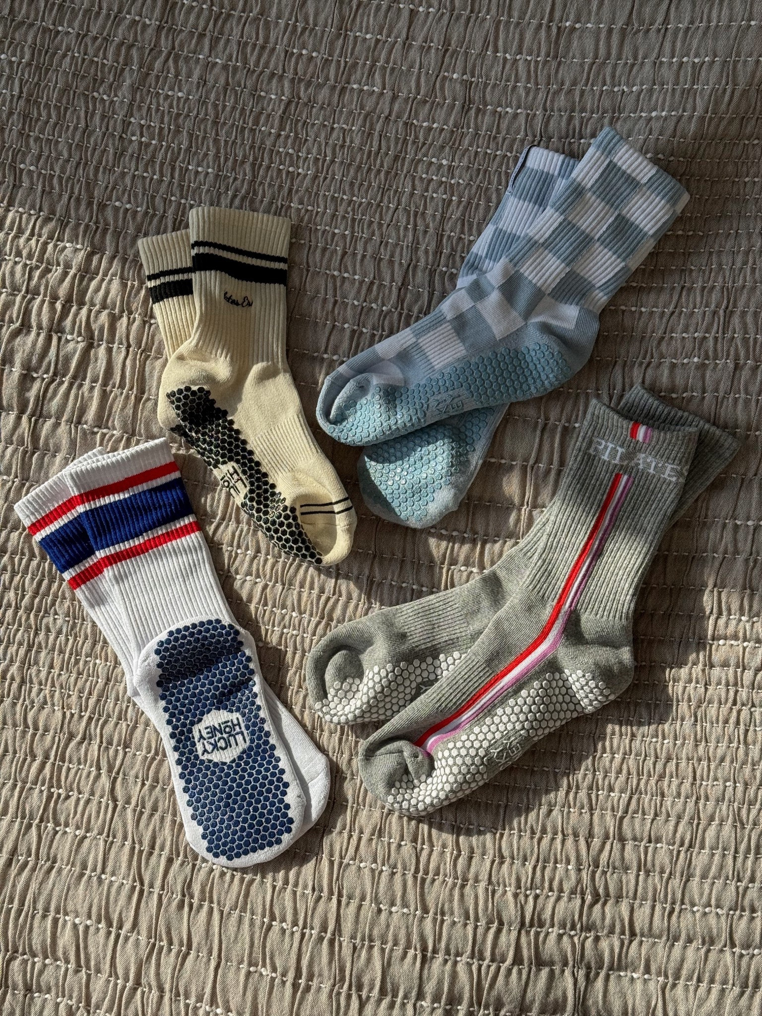 pilates girl essentials 🫶🏼 currently building my grip sock collection one cute pair at a time

pilates grip socks, grip socks aesthetic, pilates outfit essentials, reformer pilates, pilates girl aesthetic, workout essentials, cozy activewear, pilates studio outfit, fitness lifestyle, pilates routine, cute workout accessories, athleisure aesthetic

#LTKfitnessgoals #LTKSeasonal #LTKActive