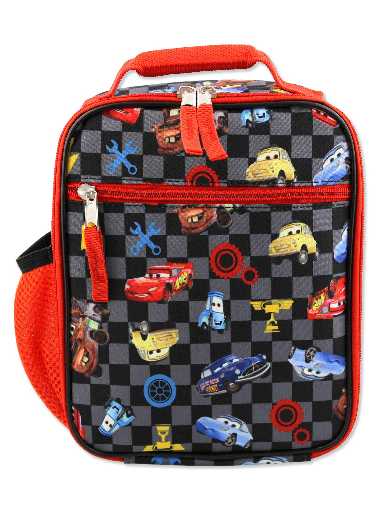 Disney Cars Lightning McQueen Boys Soft Insulated School Lunch Box (One Size, Black/Red) | Amazon (US)