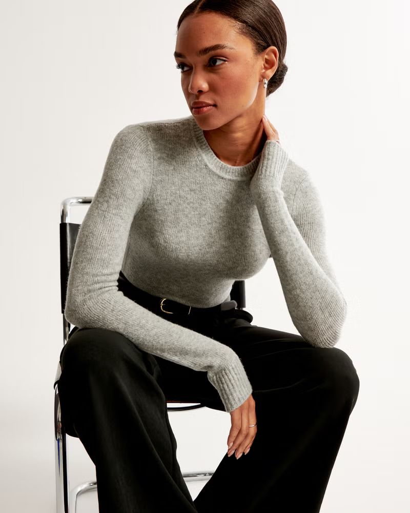 Women's Slim Fuzzy Crew Sweater | Women's Tops | Abercrombie.com | Abercrombie & Fitch (US)