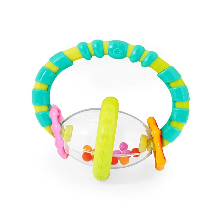 Bright Starts Grab and Spin Baby Rattle and BPA-Free Teether Toy, Ages 3 Months+ - Walmart.com | Walmart (US)