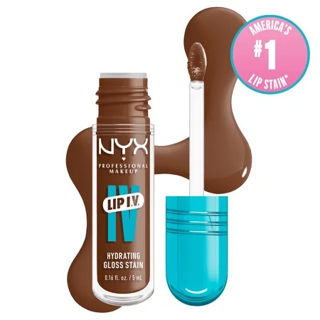 NYX Professional Makeup Lip IV Hydrating Lip Gloss Stain with Coconut Water, Splash n Spice, 0.16 fl oz | Walmart (US)