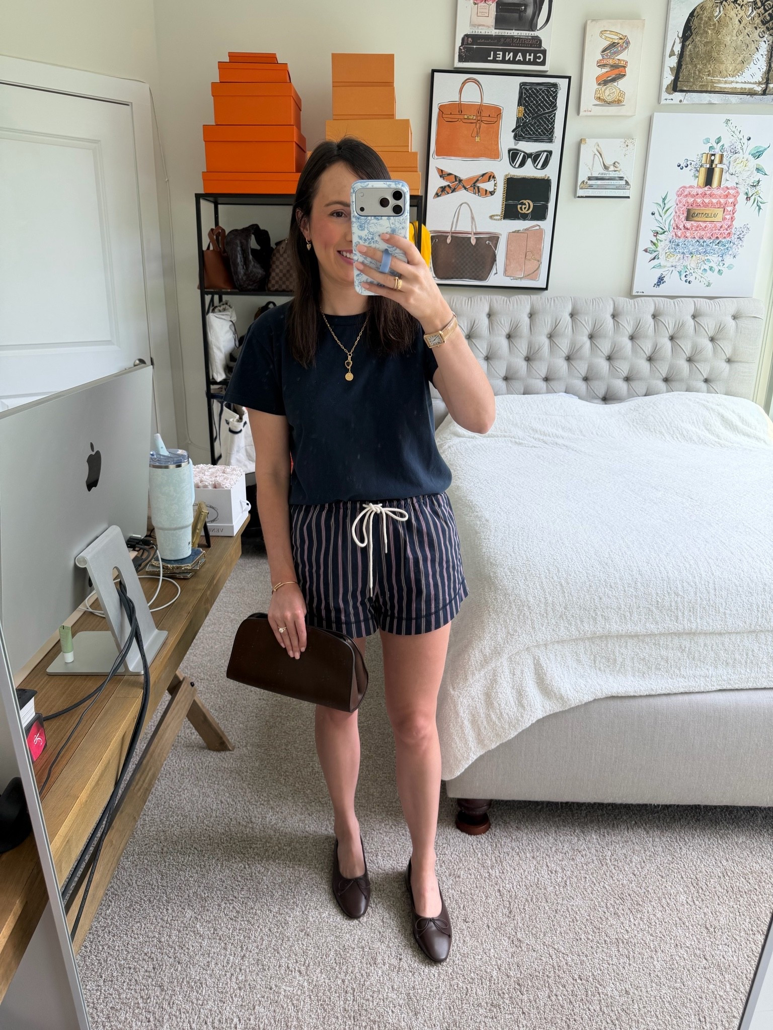 Navy and chocolate brown for summer!
Wearing my fave @LESET tee and @jcrew shorts!

#LTKootd #LTKSeasonal