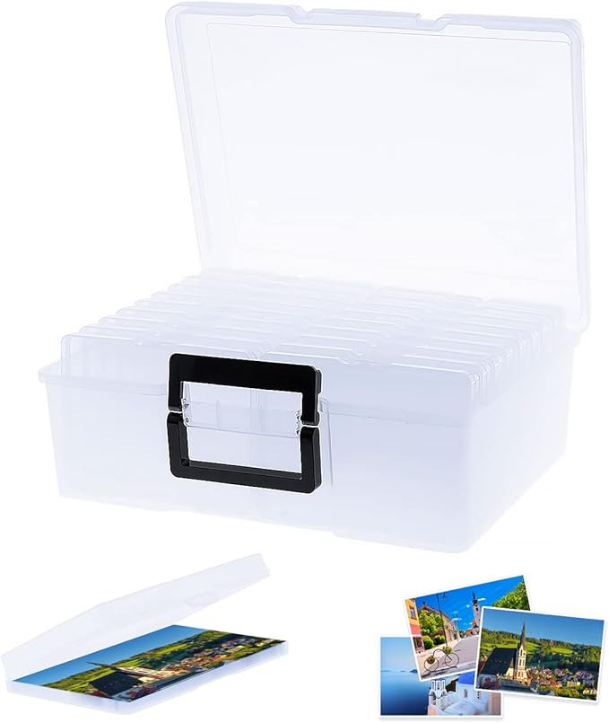 IDekooror Photo Case 5" x 7" Photo Box Storage and Craft Keeper - 18 Inner Photo Keeper,Photo Org... | Amazon (US)