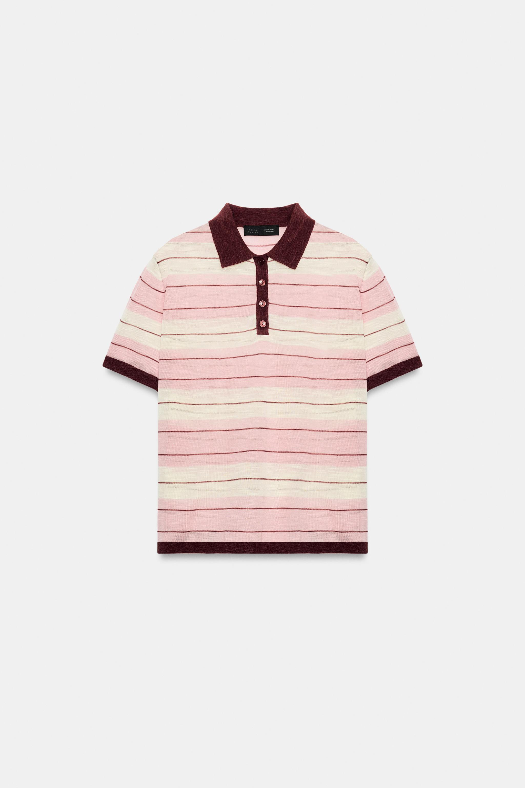 STRIPED KNIT POLO | Zara US