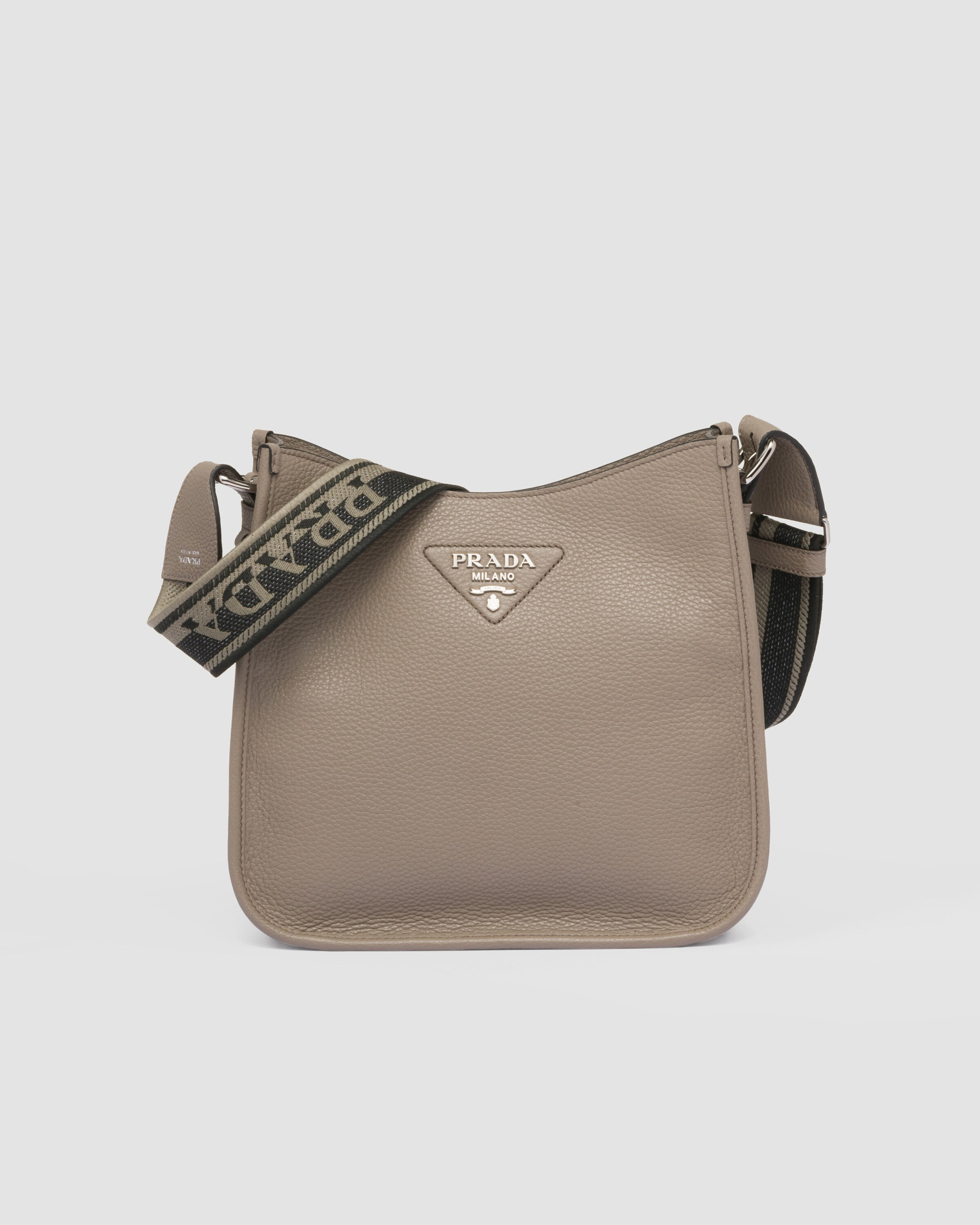 Leather hobo bag | Prada Spa US