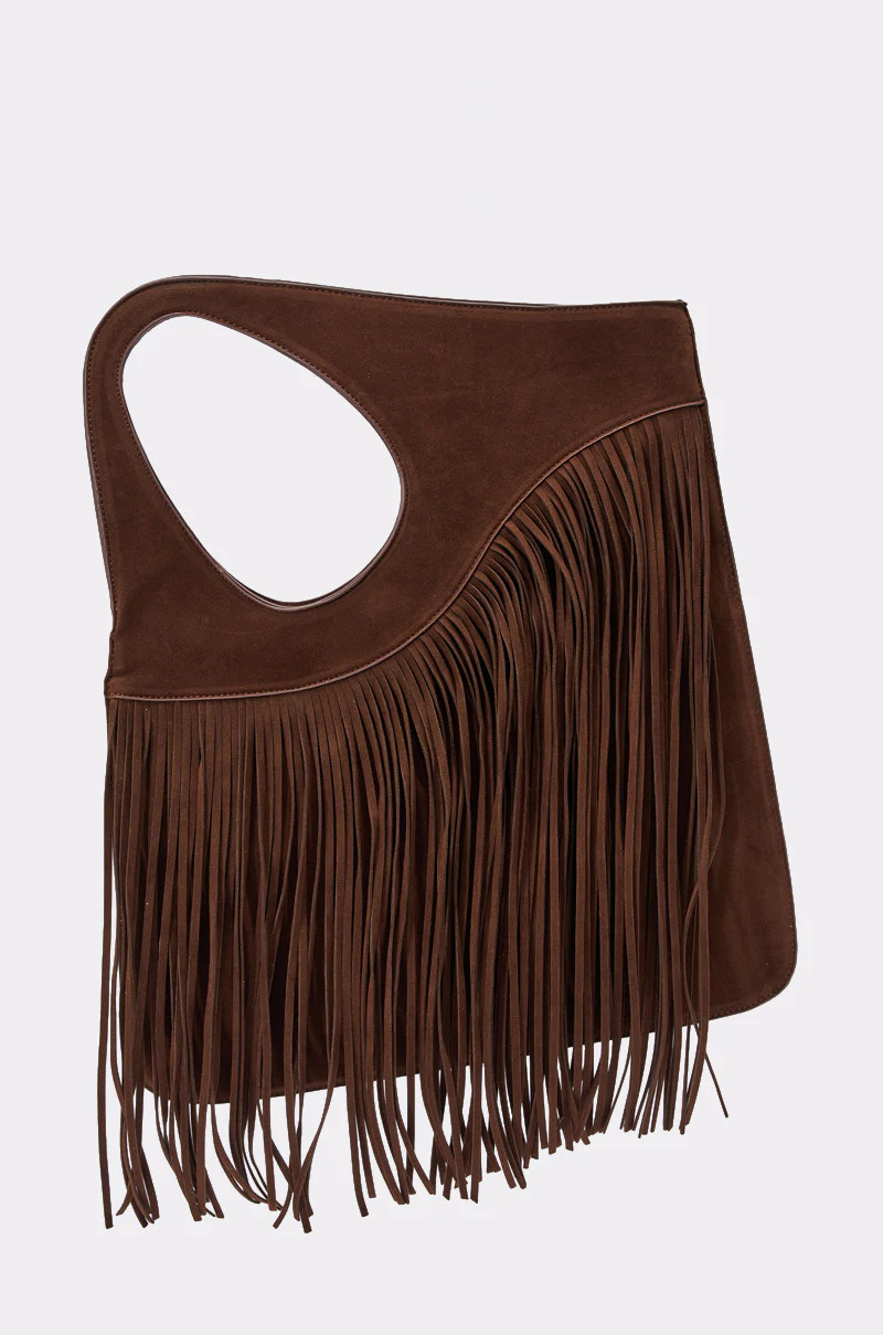 FRINGED OUT SHOULDER PURSE | AKIRA
