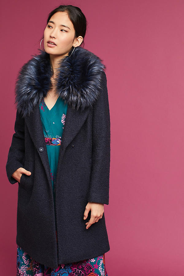 Faux Fur-Collared Coat | Anthropologie (US)