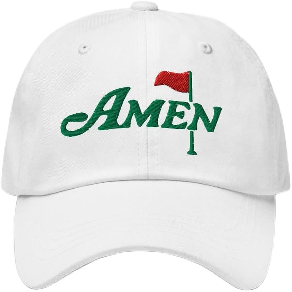 Amen Golf Hat - Augusta Embroidered Adjustable Cotton Dad Cap | Amazon (US)