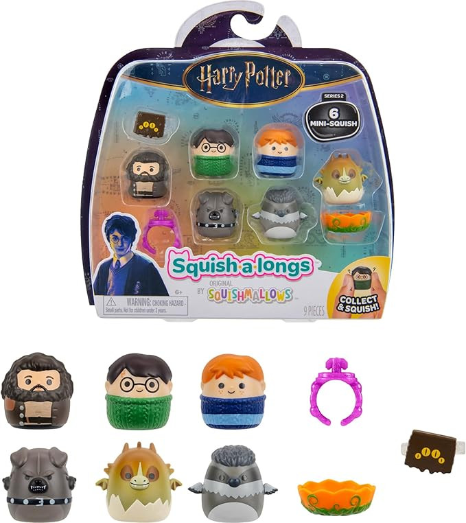 Squish-a-longs “Harry Potter” Mini-Squish + Accessory 6-Pack – Hagrid’s Creatures | Amazon (US)