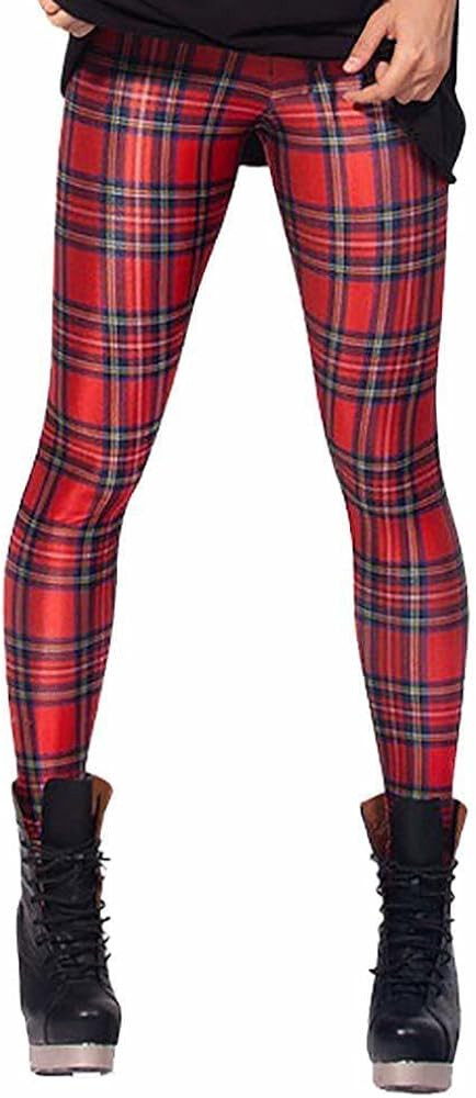 Sister Amy Women's High Waist Geometry Printted Ankle Elastic Tights Legging | Amazon (US)