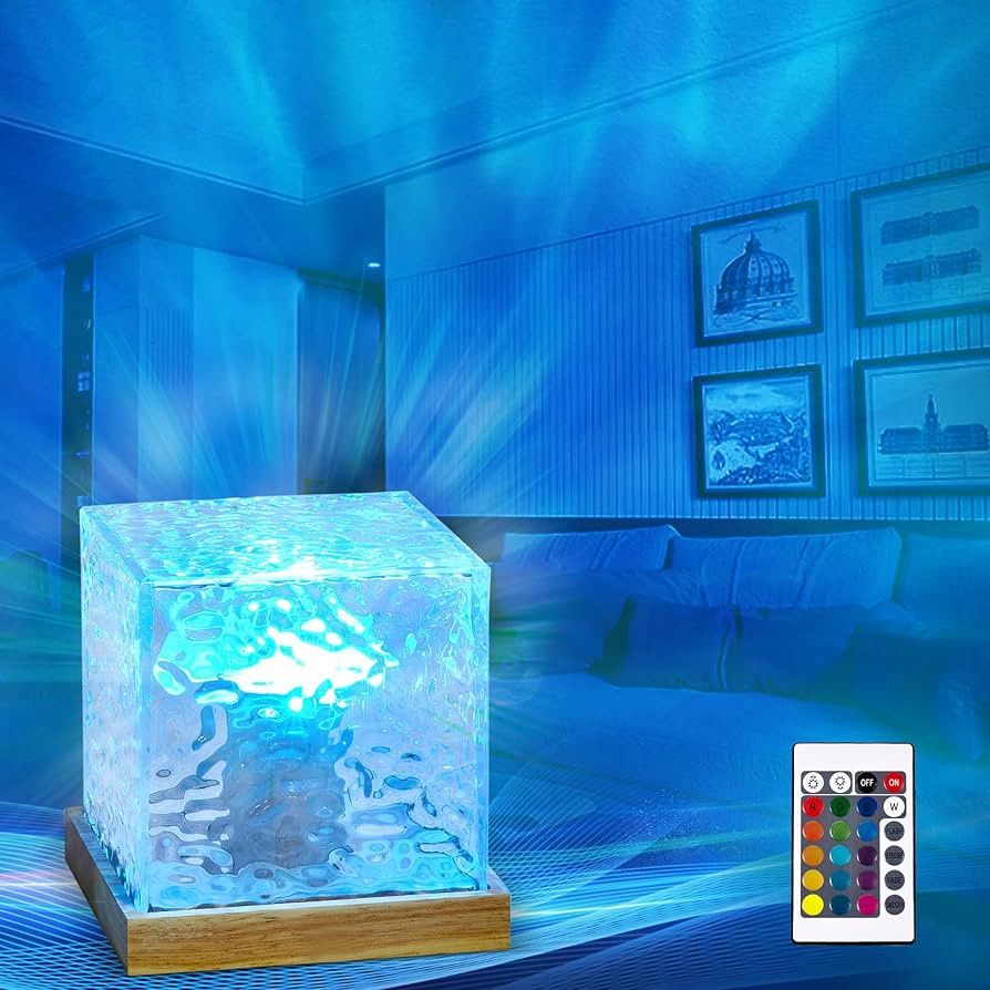 Ocean Wave Projector Lamp, Northern Lights Aurora Projector Light, 16 Colors Gradual Rotating Fla... | Amazon (US)