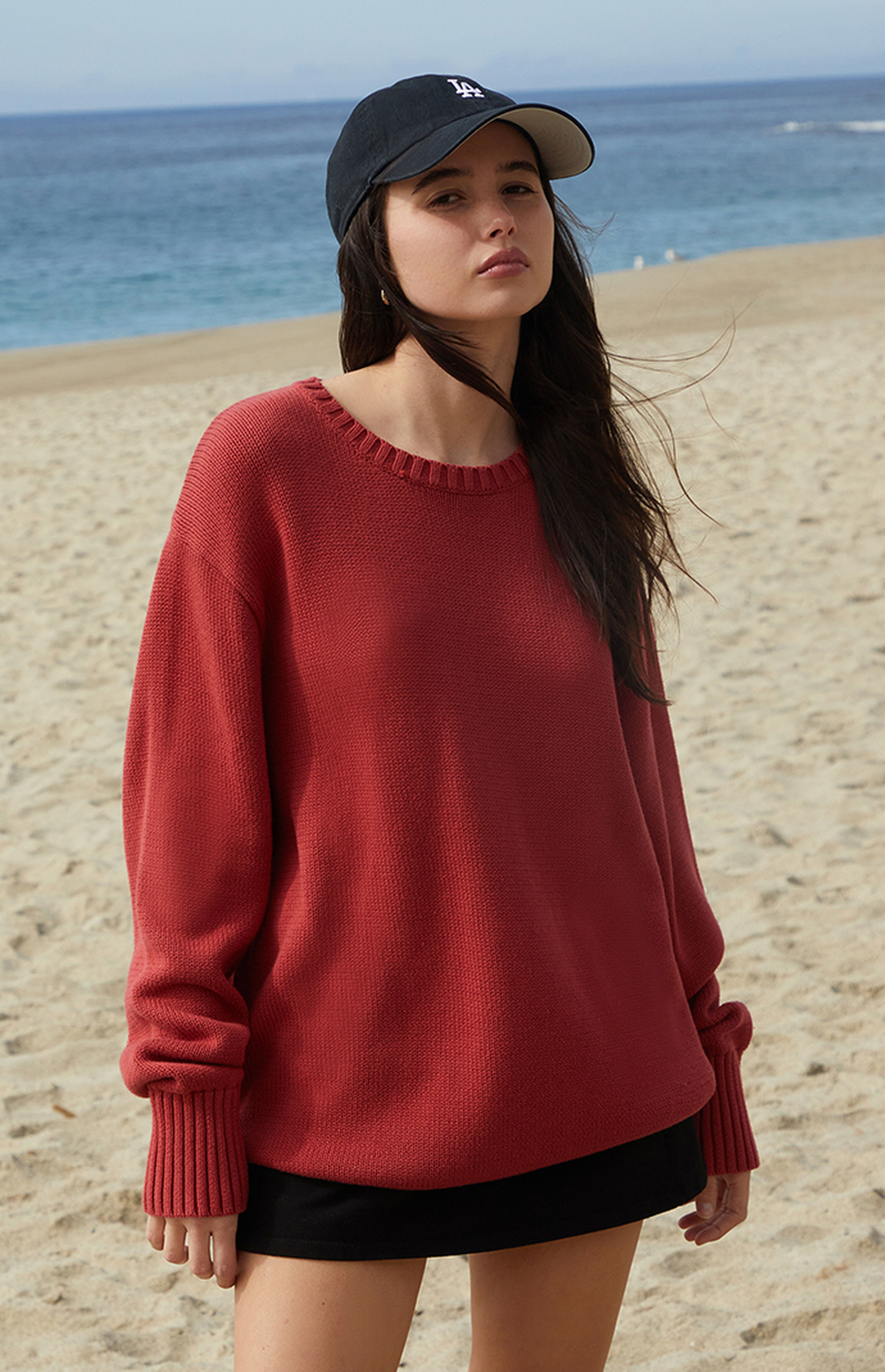 John Galt Red Brianna Sweater | PacSun
