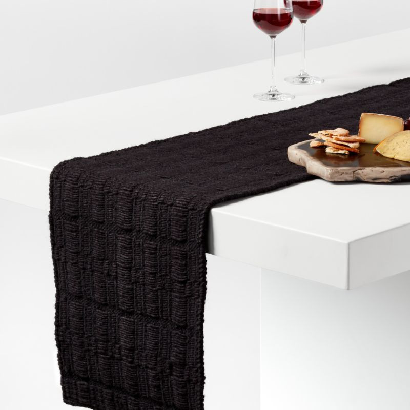 Almaden Black Runner 90" + Reviews | Crate & Barrel | Crate & Barrel