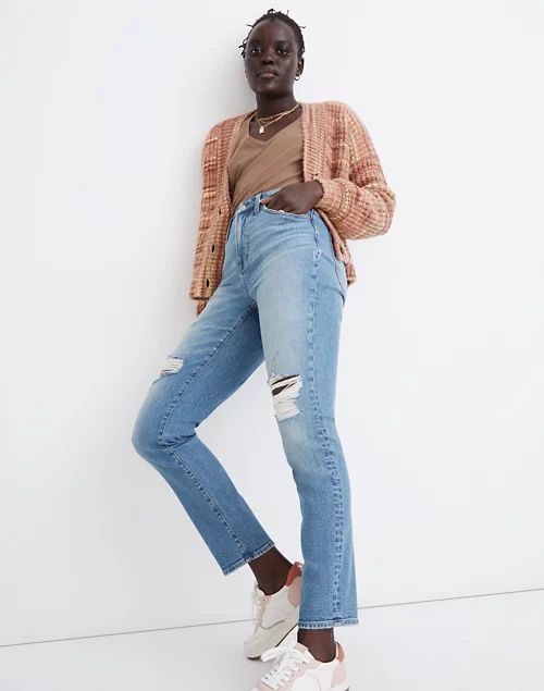 The Curvy Perfect Vintage Jean in Denman Wash: Ripped Edition | Madewell