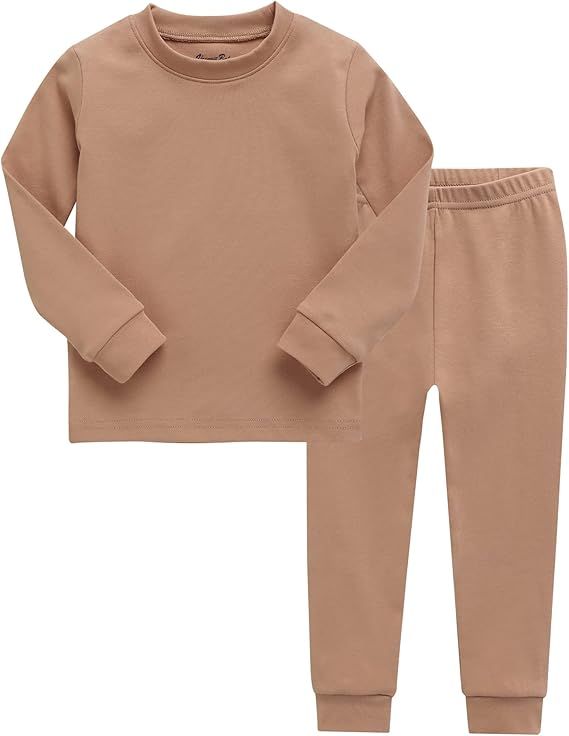 VAENAIT BABY 12M-12Y Kids Boys Girls Toddler Solid Basic Cotton Daily Pajamas Pyjamas Sleepwear S... | Amazon (US)