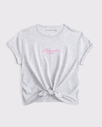 knot-front logo tee | Abercrombie & Fitch (US)