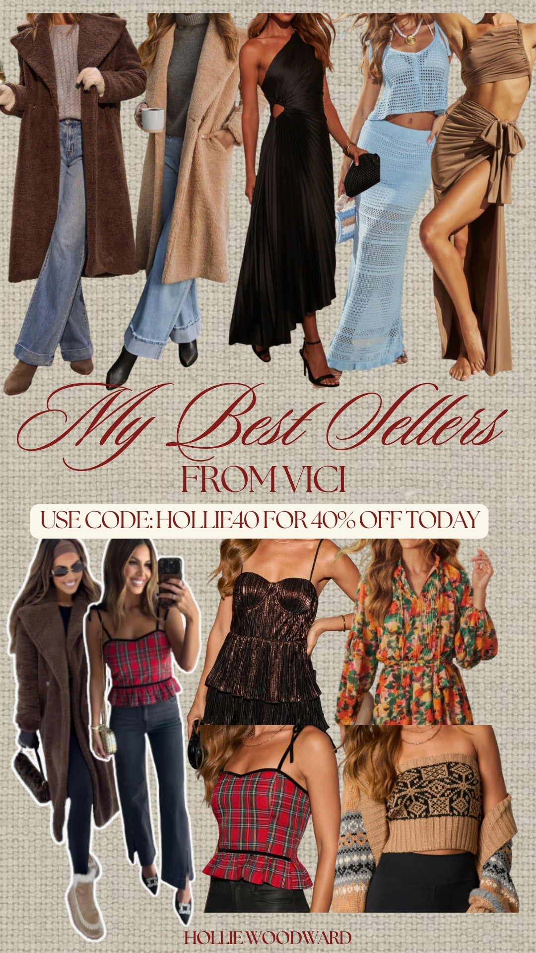some of my best sellers from vici! you can get all of these pieces 40% off today with code HOLLIE40 🩵

wearing a small in all pieces and sizs 27 in jeans! 

 #LTKHoliday #LTKSeasonal #LTKSaleAlert