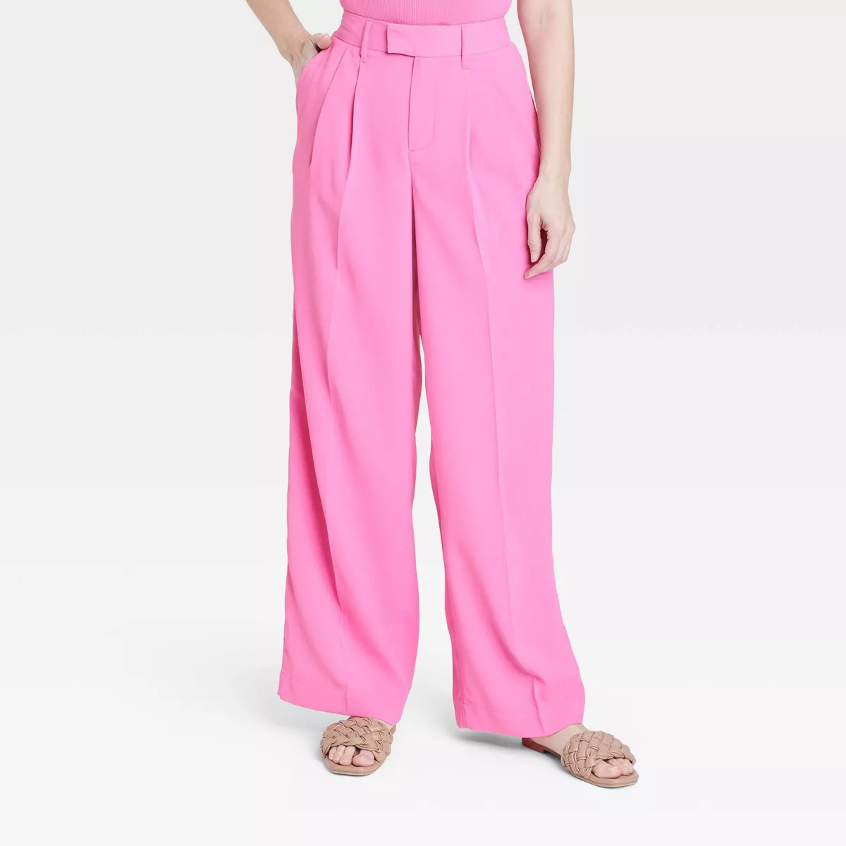 Women's High-Rise Wide Leg Fluid Pants - A New Day™ | Target
