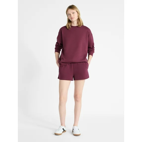 No Boundaries Fleece Oversized Sweatshirt with Long Sleeves, Women’s - Walmart.com | Walmart (US)