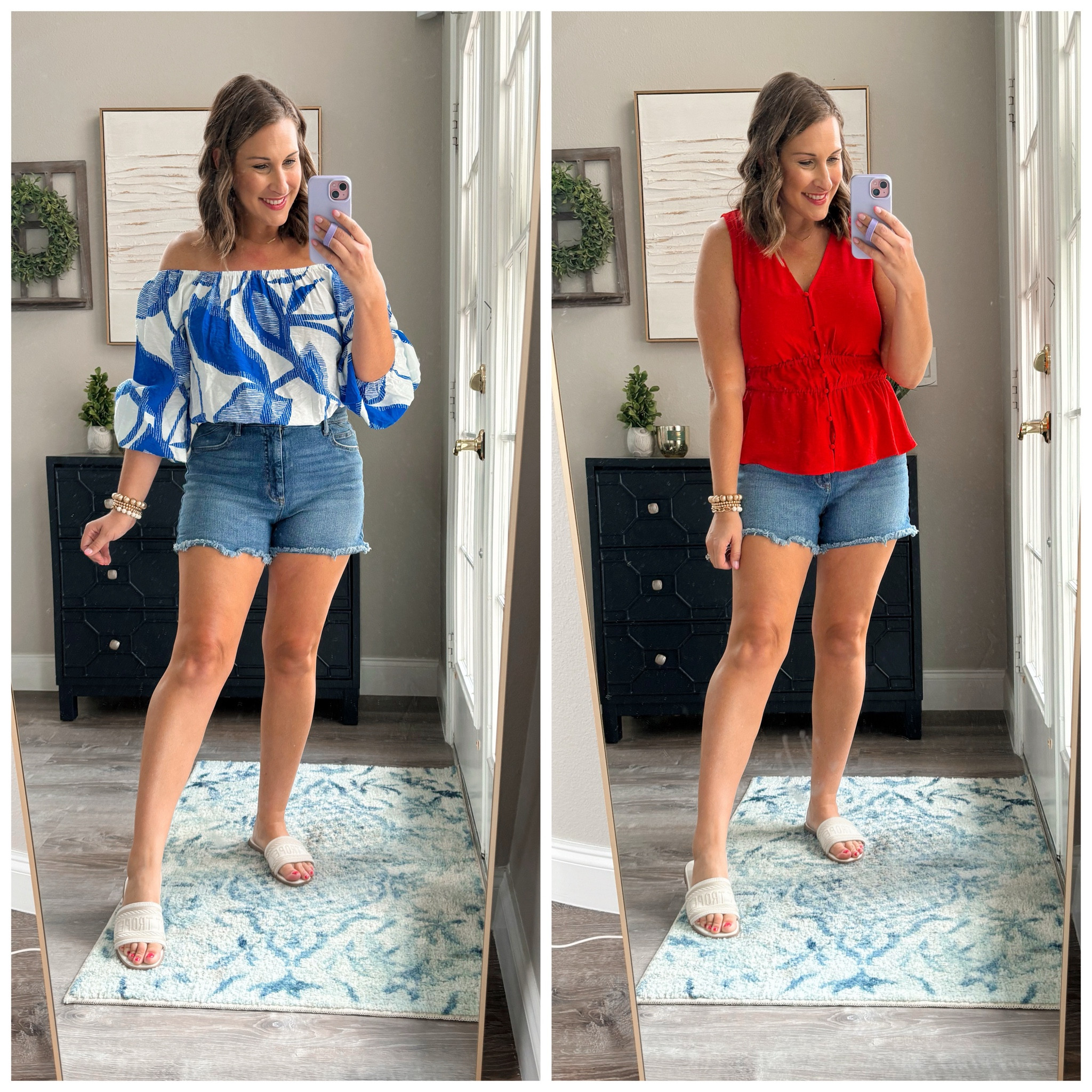 July 4th inspired outfits 🇺🇸 Both tops come in more colors. Lightweight & comfy 

Medium in both 

#LTKMidsize #LTKStyleTip #LTKFindsUnder50