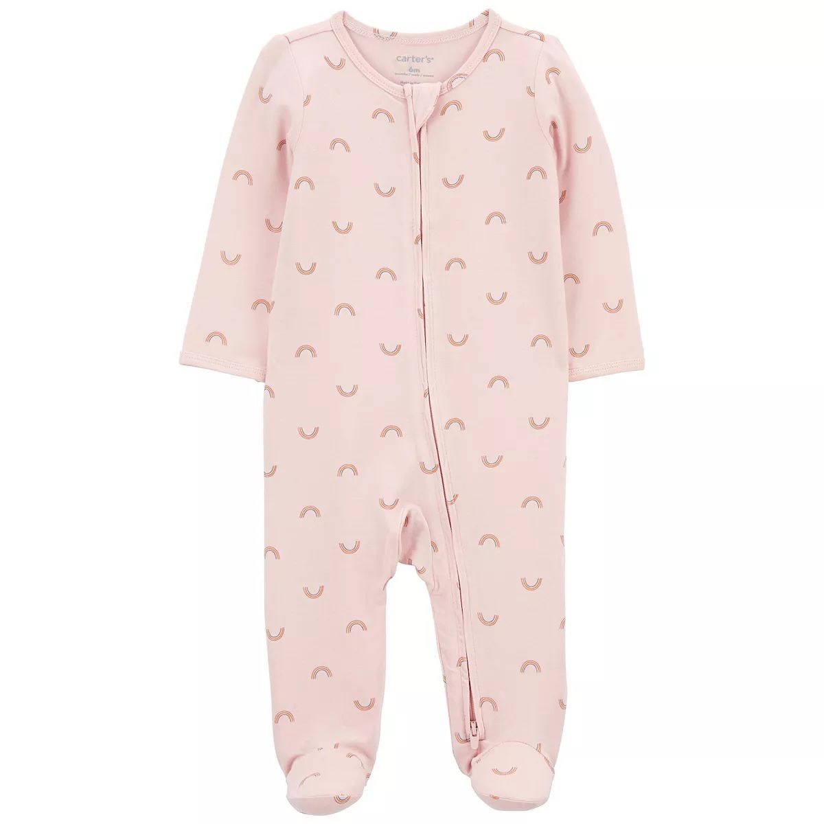 Baby Girl Carter's Rainbow Zip-Up PurelySoft Sleep and Play Pajamas | Kohl's