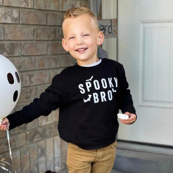 Spooky Bro  Kids Halloween SWEATER  Halloween Sweater for - Etsy | Etsy (US)