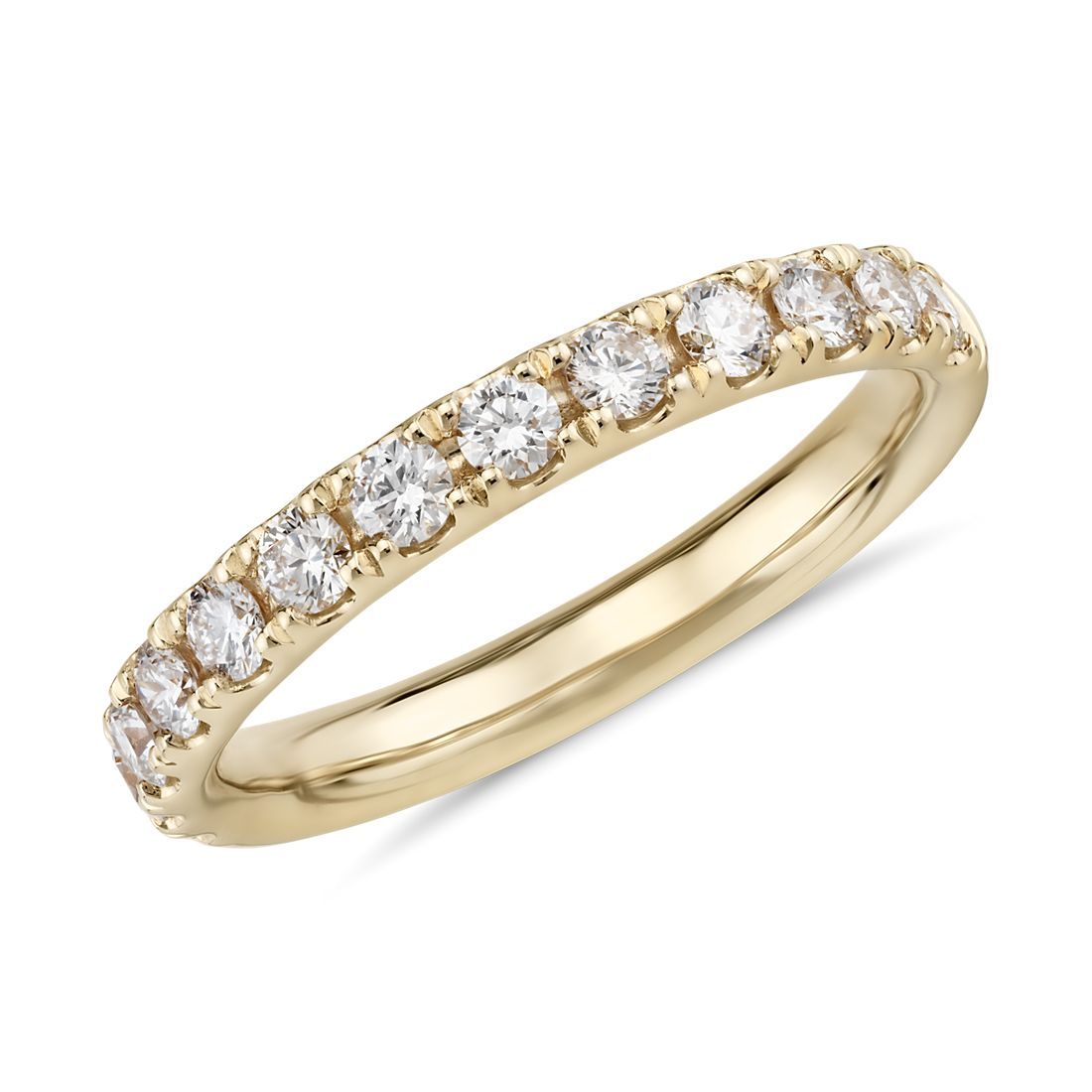 Riviera Pavé Diamond Ring in 18k Yellow Gold (1/2 ct. tw.) | Blue Nile | Blue Nile