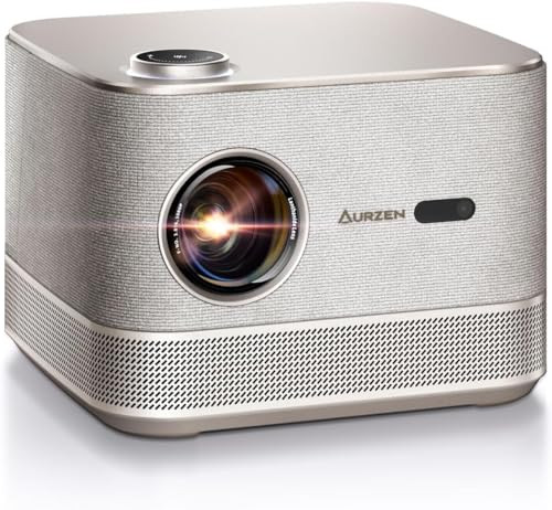 AURZEN BOOM 3 3-in-1 Smart 4K Projector with WiFi and Bluetooth, 3D DoIby Audio & 36W Speakers, Auto Focus & Keystone, Netflix Official 4K Supported 500 ANSI Home Outdoor proyector Gold | Amazon (US)