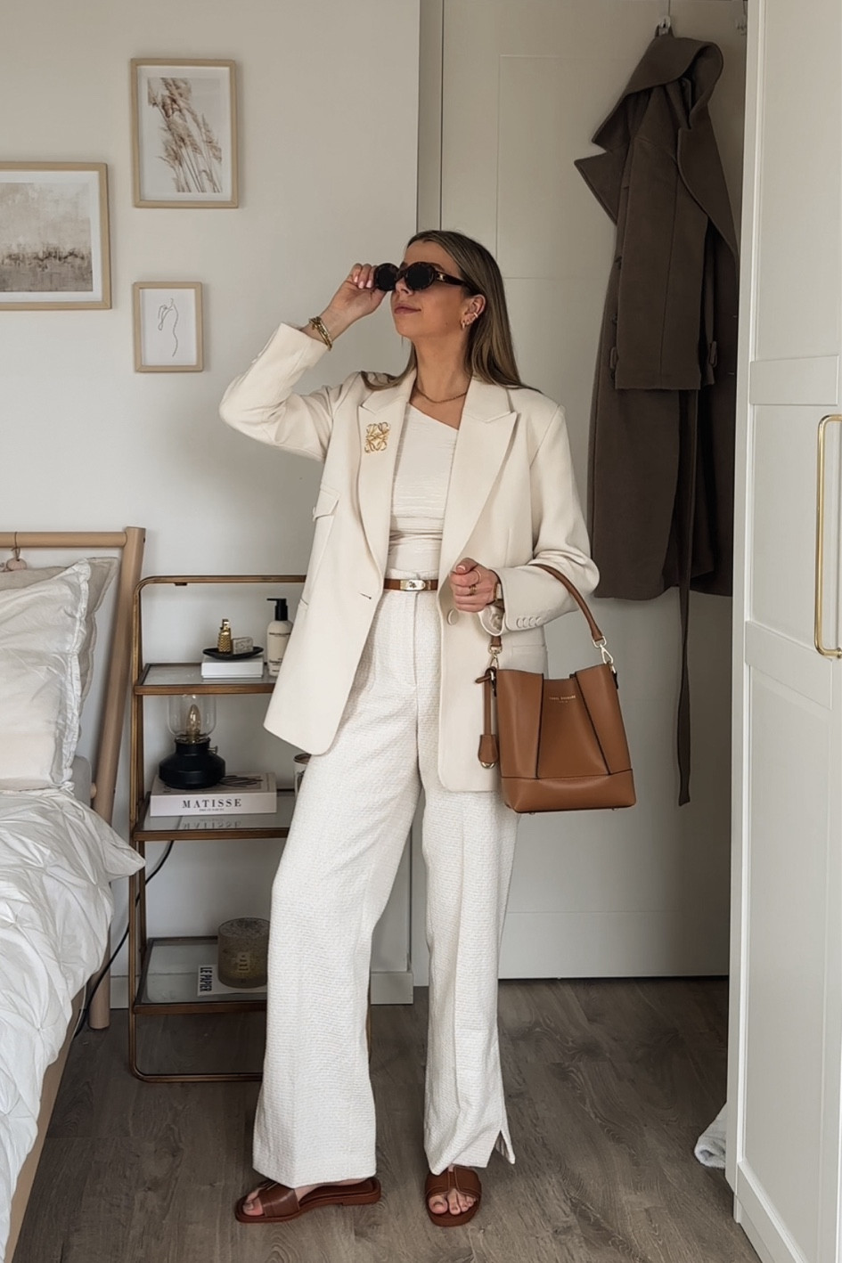 7 days of early spring outfits 6/7 🤍🤎
Full video on my TikTok: @nathalievdlu

Monochrome outfit | white outfit | brown accessories | Zara trousers | Josh V blazer | Josh V top | one shoulder top | white blazer | brown sandals | Primark sandals | brown bag | Isabel Bernard bag | Celine sunglasses | brown belt | Hermes belt | Amazon belt | spring outfit | workwear

#LTKstyletip #LTKSeasonal #LTKeurope
