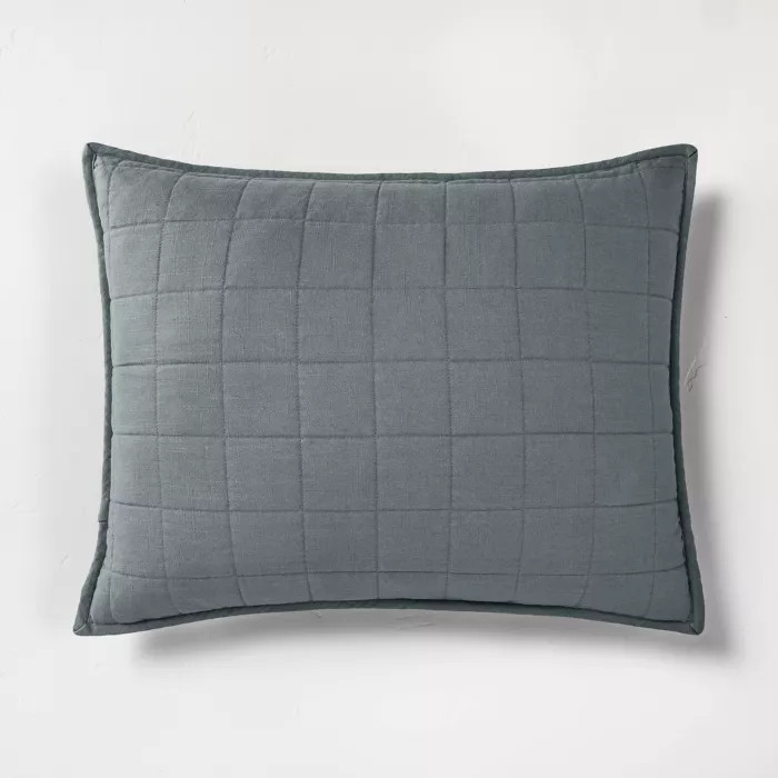 Heavyweight Linen Blend Quilted Pillow Sham - Casaluna™ | Target