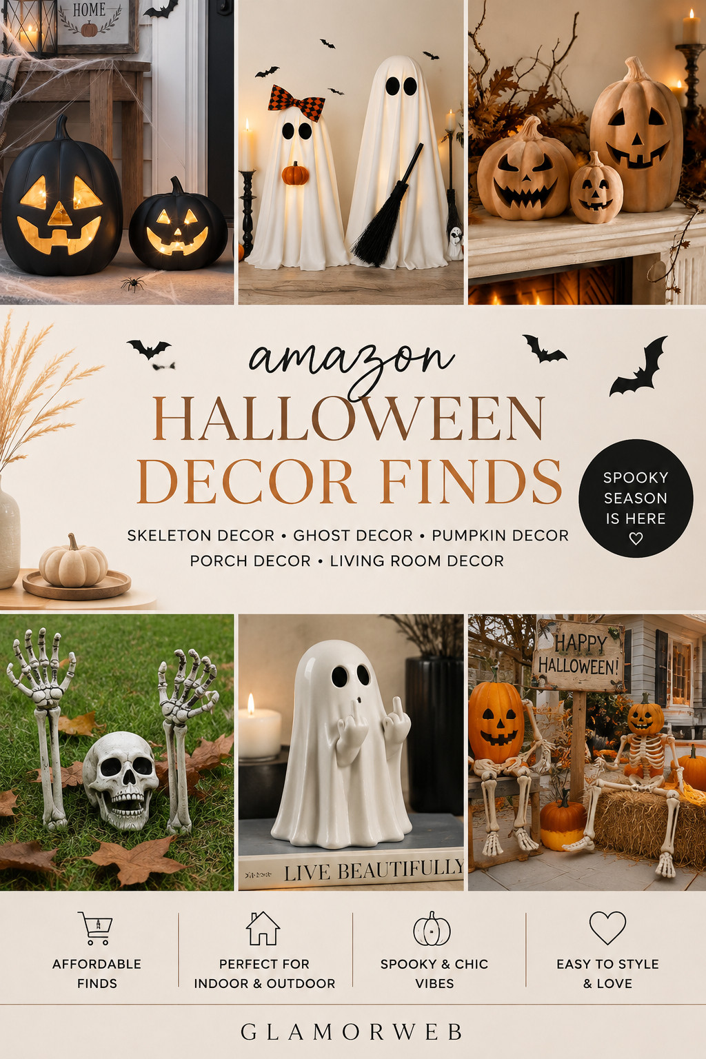 STOP because this might be the CUTEST Halloween setup I’ve ever seen 😭👻🎃

Amazon seriously understood the assignment this year… from glowing jack-o’-lanterns 🕯️ to cozy neutral pumpkins, spooky skeleton accents, and the most adorable ghost decor for your living room — everything is giving Pinterest-perfect spooky vibes 🖤✨

This is your sign to start decorating NOW before these go viral and sell out 👀 your porch, entryway, and living room are about to have a full spooky glow-up without breaking the bank 💸

Trust me… everyone is going to ask where your decor is from 🫣🎃

#amazonhalloween #halloweendecor #spookyseason #amazonfinds #viralfinds #trendingnow #halloweenhome #spookyvibes #pumpkindecor #ghostdecor #skeletondecor #porchdecor #frontporchdecor #halloweenaesthetic #neutralhalloween #modernhalloween #cozyhome #fallhome #fallvibes #ltkhome #ltkfall #ltkhalloween #ltkseasonal #decorfinds #homeinspo #homedecorideas #spookychic #amazonmusthaves #pumpkinseason #ghostfigurine #livingroomdecor #affordabledecor #decorinspo #seasonaldecor #viralhome #trendingdecor #cozydecor #homesweethome #halloweenready 

 #LTKSeasonal #LTKHome #LTKSaleAlert