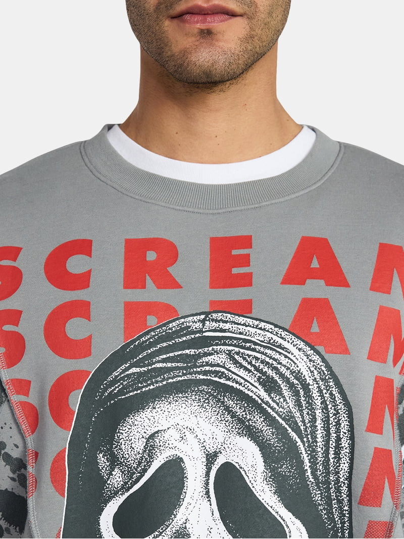 Ghostface Men's and Big Men's Crewneck Fleece Sweatshirt, Sizes S-3XL | Walmart (US)