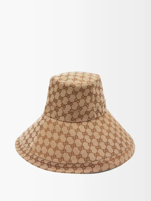 Gucci - GG Logo-jacquard Canvas Hat - Womens - Brown | Matches (US)