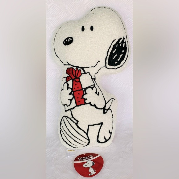 Peanuts Snoopy Winter Christmas Holiday Gift Accent Pillow | Poshmark