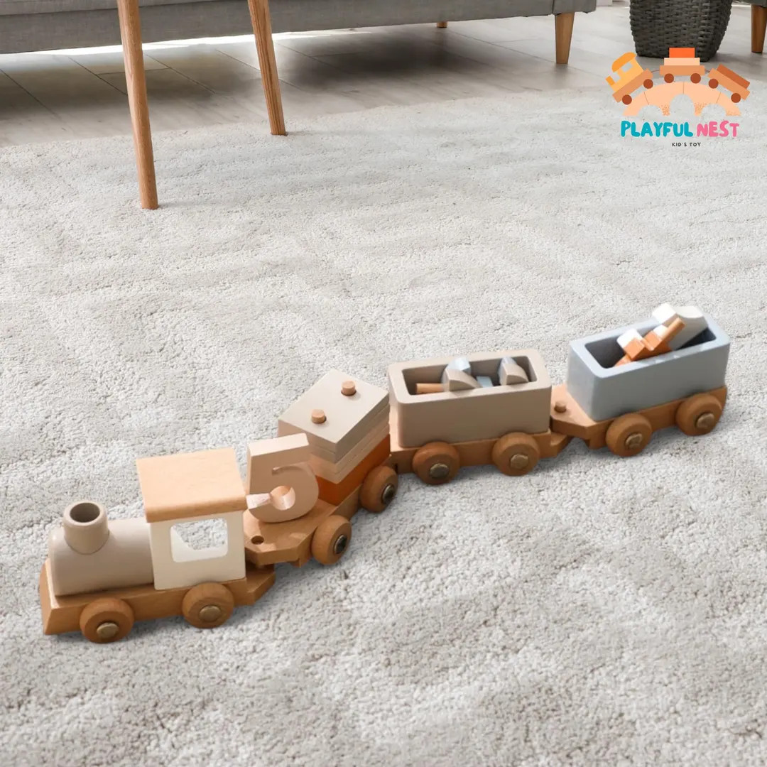 Kids Wooden Toys, Montessori Wood Toddler Toy, Kid Wooden Educational Set, Train Set - Etsy | Etsy (US)