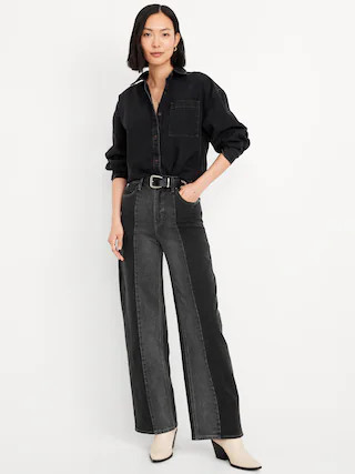 Extra High-Waisted Sky-Hi Wide-Leg Jeans | Old Navy (CA)
