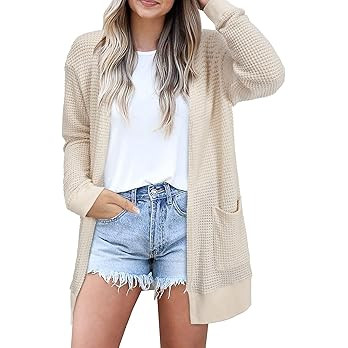 STYLEWORD Women's Fashion Cardigan Sweater Lightweight Open Front Long Casual Beach Kimonos Outfi... | Amazon (US)