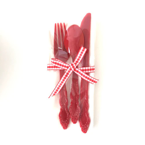 Red Plastic Flatware | Jollity & CO.