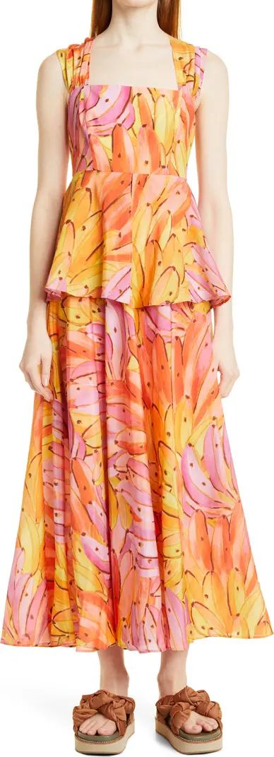 FARM Rio Ombré Bananas Tie Back Maxi Dress | Nordstrom | Nordstrom