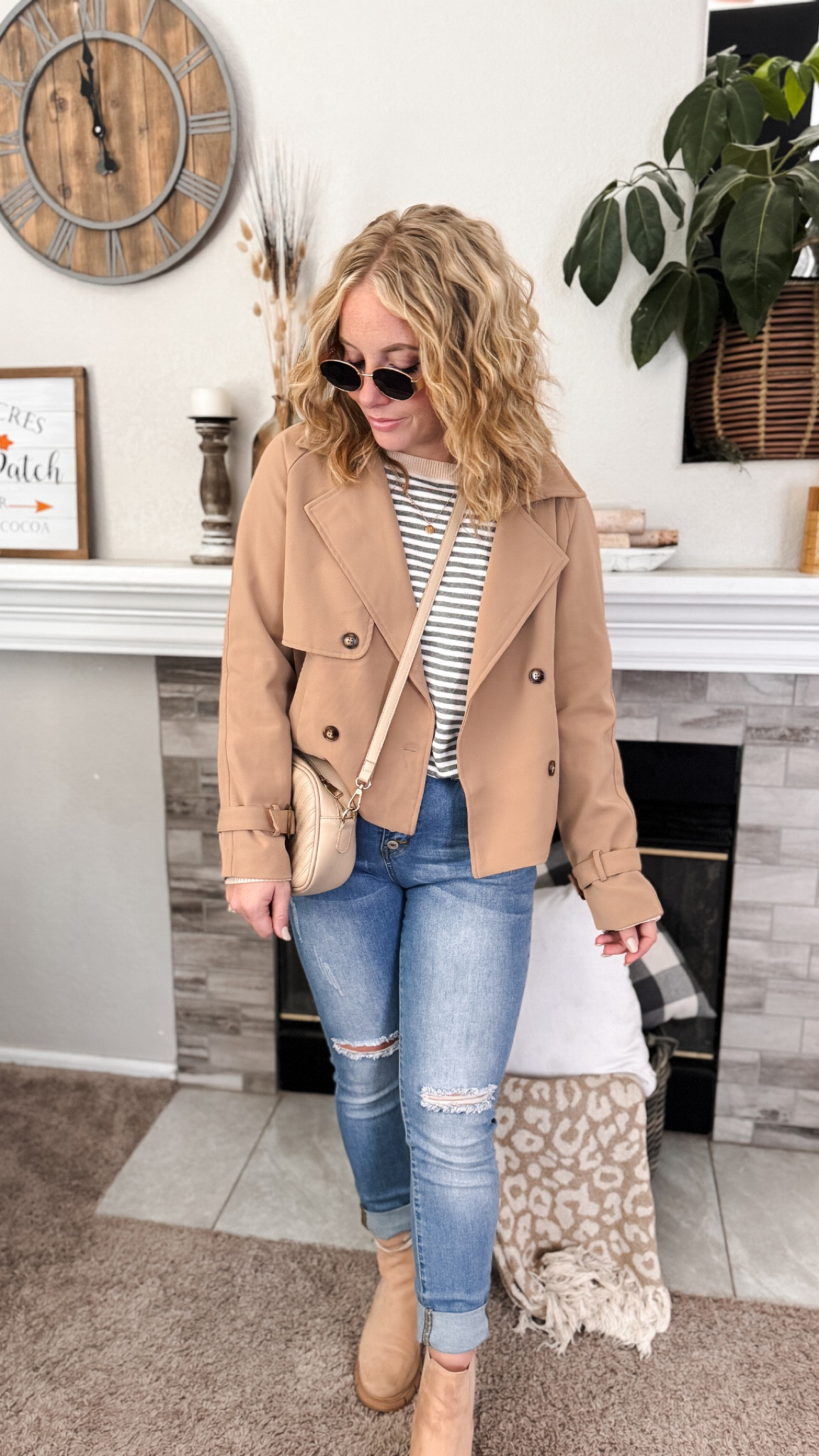 Cropped trench coat with a striped sweater, jeans, crossbody bag and nude Chelsea boots. Everything fits TTS. Similar jeans linked


//Fall outfits 2024, fall fashion finds,petite fashion, casual mom outfit ideas, fall outfit amazon, amazon outfit ideas, casual outfit ideas, outfit inspo, casual fashion, amazon fall fashion,  casual outfit fall, cute casual outfit, outfit ideas fall, amazon shoes, amazon bag, purse, size 4-6, casual fall outfits, casual outfit ideas everyday, fall tops, fall shoes, fall bags #ltkfindsunder100 #ltksalealert #ltkseasonal 


#LTKShoeCrush #LTKFindsUnder50 #LTKStyleTip