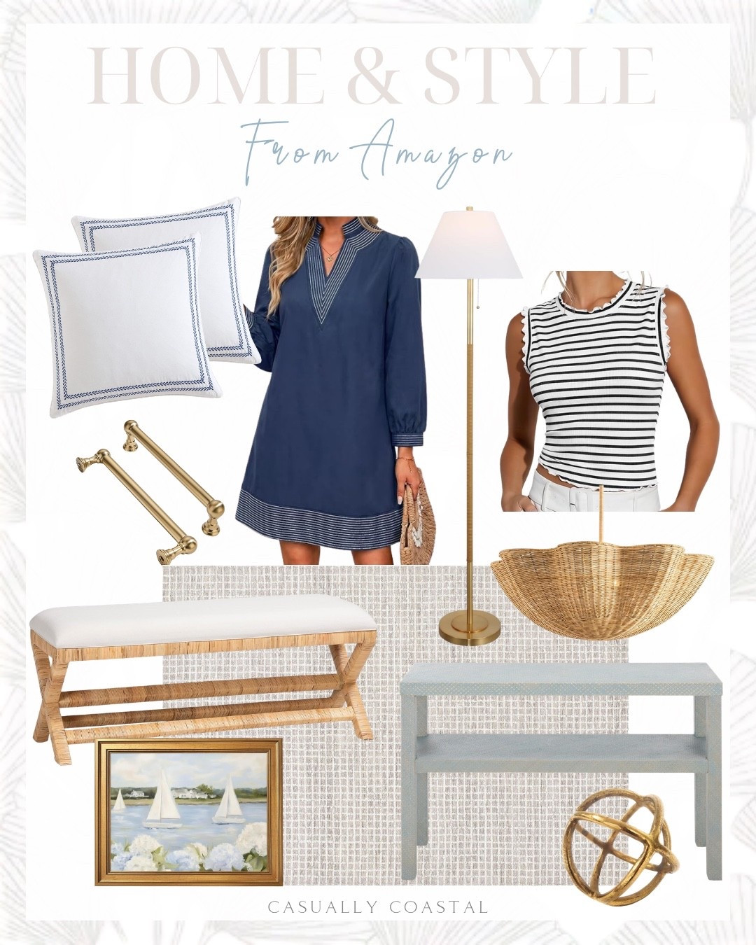 Home & Style From Amazon

Amazon rug, Amazon tank top, Amazon lamp, Amazon wall art, coastal home decor, coastal style, Amazon dress, coastal dress, coastal bench, Amazon bench, coastal wall art, coastal artwork, coastal rug, neutral rug, rattan floor lamp, coastal pendant light, rattan bench, striped tank top, 5x8 rug, brushed brass cabinet pulls, v neck shift dress, coastal console table, Amazon console table, euro sham covers, metal sphere, nautical sailboat floral canvas

#LTKHome