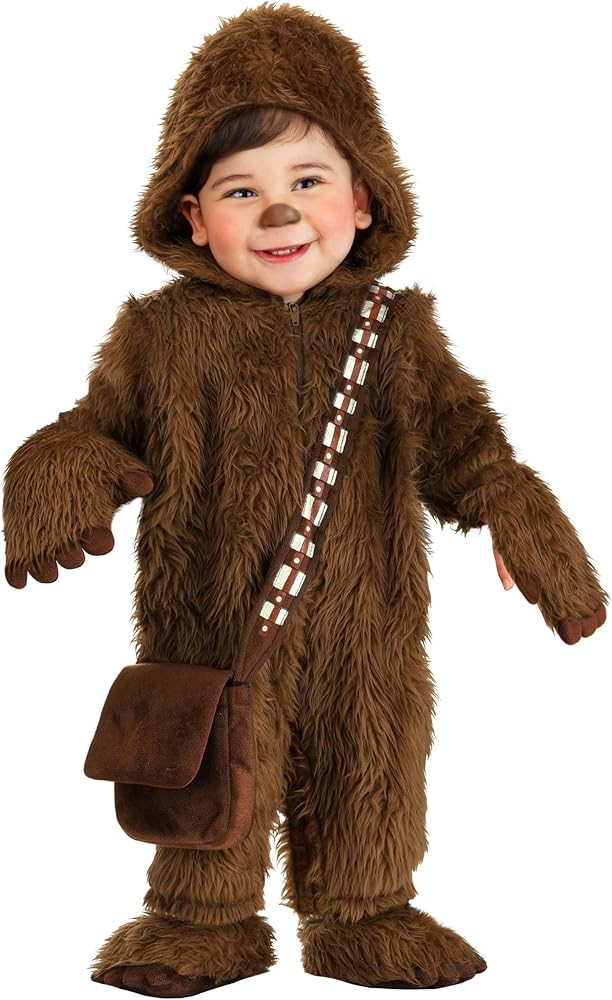 Infant Star Wars Chewbacca Costume | Hooded Jumpsuit with Attached Belt Bag and Foot Covers for H... | Amazon (US)